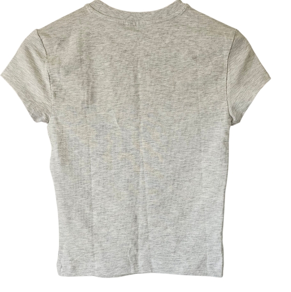 ASOS Design Women Baby Tee w Marseille France Graphic, Heather Gray, Size S NWOT - Picture 3 of 6